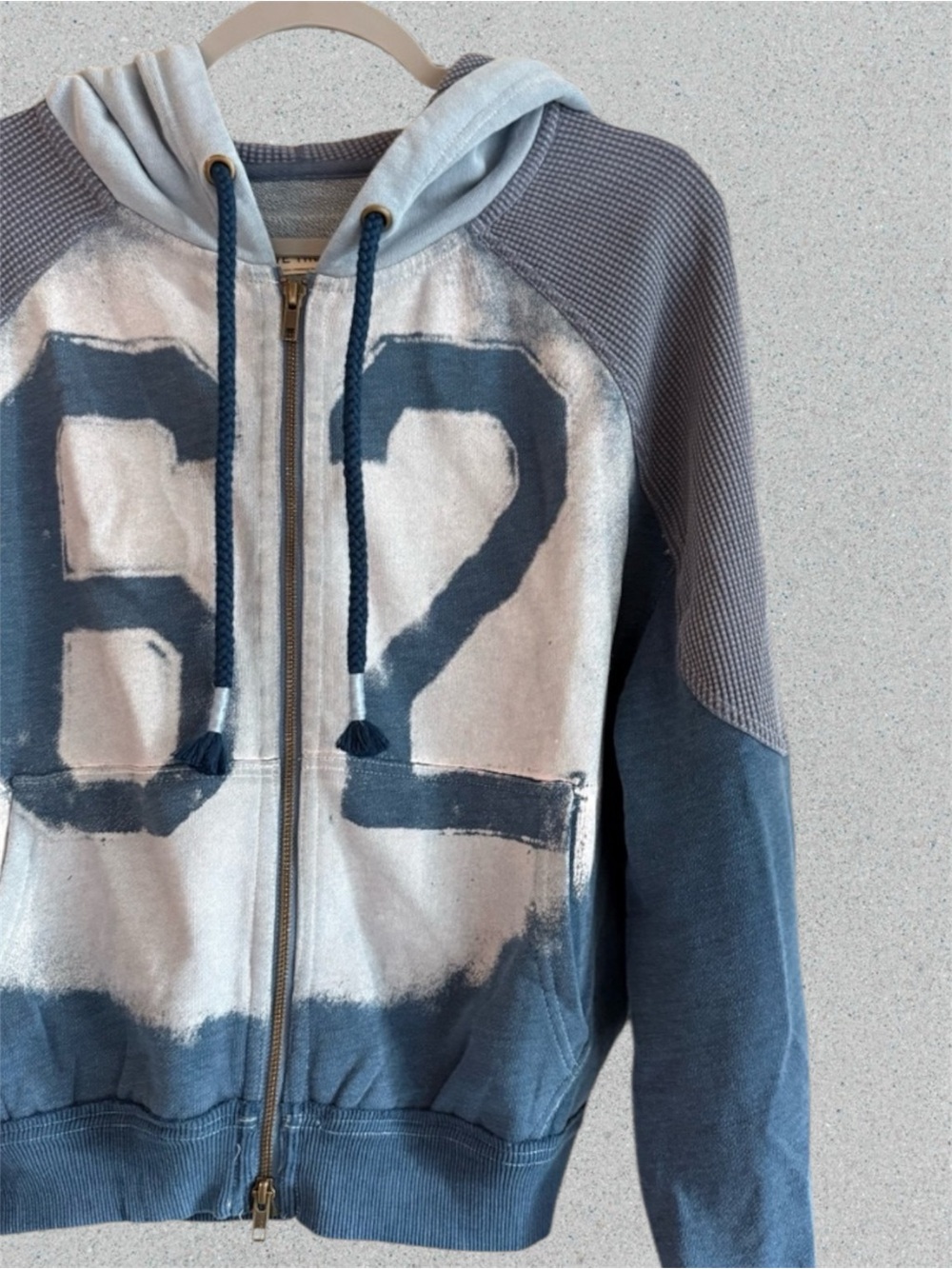 Free People Wild Blues 62 Zip Hoodie NWT We The Free Blue - Picture 6 of 10